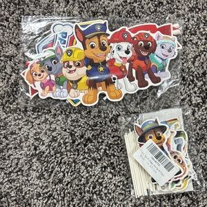 Paw Patrol Character Cake/ Cupcake Toppers - Red, Blue, Yellow